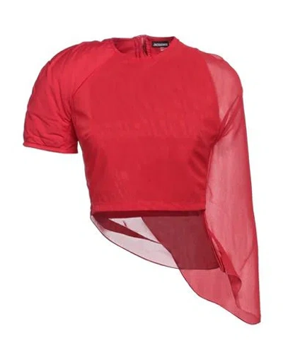 Jacquemus Woman Top Red Size 6 Polyester, Polyamide, Elastane