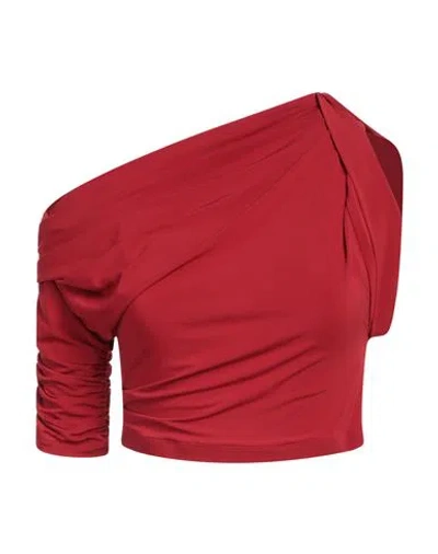 JACQUEMUS JACQUEMUS WOMAN TOP RED SIZE M VISCOSE, POLYESTER, ELASTANE