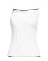Jacquemus White Les Sculptures 'le Haut Maille Plissé' Tank Top In White