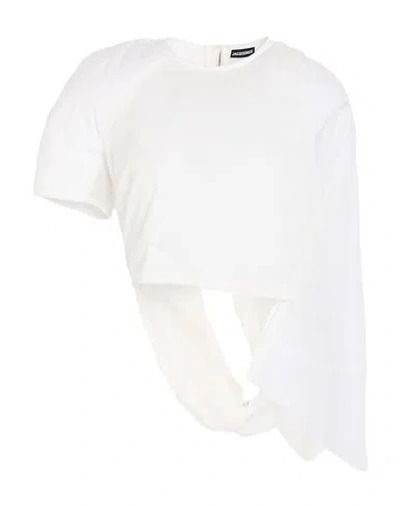 Jacquemus Woman Top White Size 8 Polyester, Polyamide, Elastane