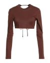 Jacquemus Woman T-shirt Brown Size S Cotton