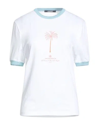 Jacquemus Woman T-shirt White Size Xxl Cotton, Elastane In Multi