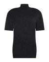Jacquemus Woman Turtleneck Charcoal Size 6 Merino Wool, Cashmere In Black