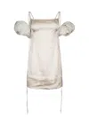 Jacquemus Satin Puff Sleeve Dress