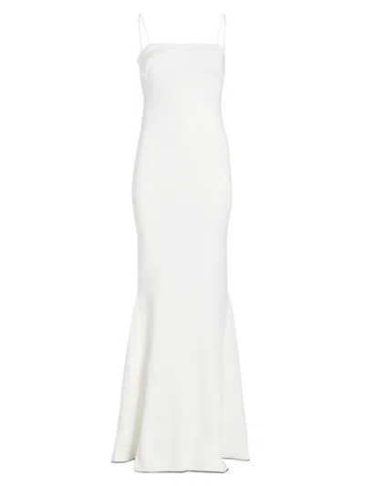 Jacquemus Women's Aro Stretch Crepe Mermaid Gown In White