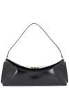 Jacquemus Le Calisso Black Shoulder Bag With Engraved Snap Button In Leather In Black