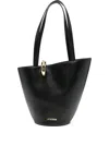 Jacquemus Le Bambola Moyen Leather Shoulder Bag In Black