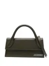 Jacquemus Long Handbag With Top Handle And Stitching In Green