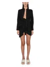 Jacquemus Elegant Viscose Blend Dress In Black