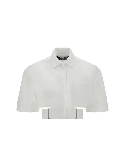Jacquemus La Chemise Courte Bari Shirt, Blouse White