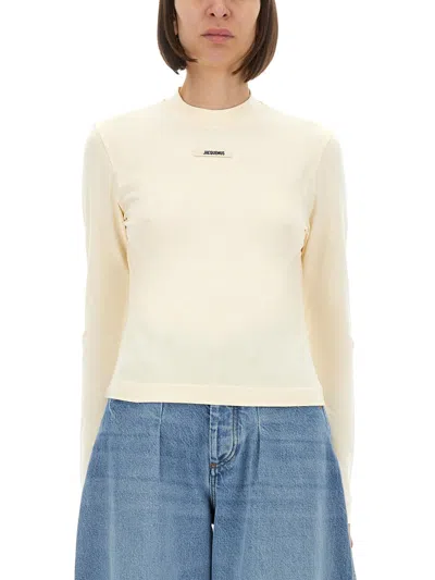 Jacquemus The Grosgrain Long-sleeved Shirt In Neutral