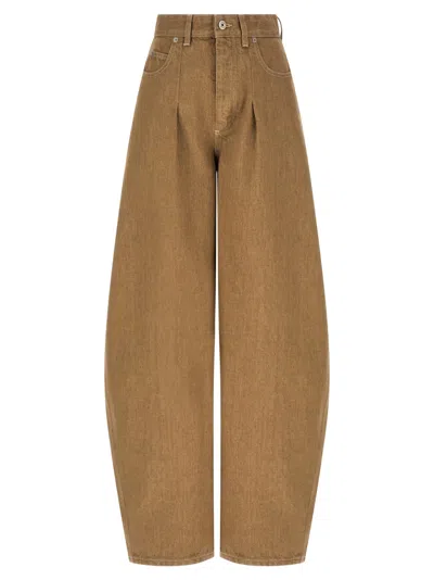 Jacquemus Le De-nmes Ovalo Jeans In Brown