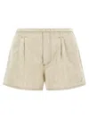 Jacquemus Women Beige Le Short De-nimes Amelo Shorts, 28 Luxury Shorts For Women Darveys In White
