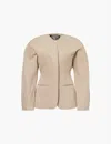 Jacquemus Womens Beige Ovalo Single-breasted Woven Jacket In Beige