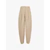 Jacquemus Womens Beige Pressed-creased High-rise Balloon-leg Woven Trousers In Beige