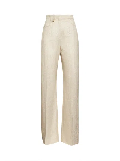 Jacquemus Women Beige The Sauge Pants In Neutral