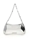Jacquemus Le Petit Bisou Chain Rectangular Shoulder Bag In Silver