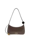 Jacquemus Women Bisou Perle Large Shoulder Bag In Brown