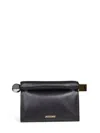 Jacquemus Women Black "la Pochette Rond Carré" Clutch Bag In Multi