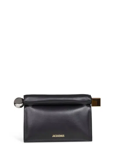 Jacquemus Women Black "la Pochette Rond Carré" Clutch Bag In Multi