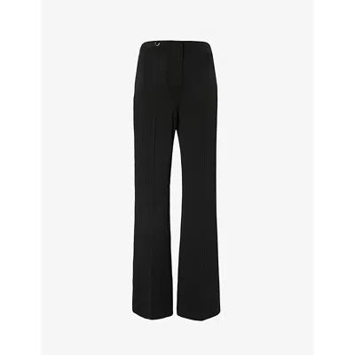 Jacquemus Womens Black Le Pantalon Apollo D-ring High-rise Flared-leg Stretch-woven Trousers