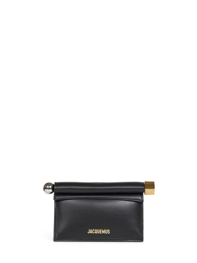 Jacquemus Women Black "le Petit Pochette Rond Carré" Clutch Bag