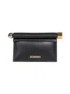 Jacquemus Women Black The Small Rond Carré Clutch Bag In Black