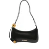 Jacquemus Women Black Top Zip Fastening Adjustable Shoulder Strap Internal Patch Pocket Contrast In Black