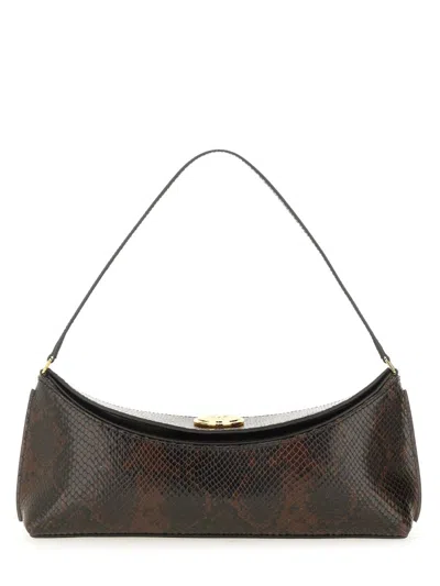 Jacquemus Le Calisso Snake-embossed Leather Shoulder Bag In Brown