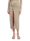 Jacquemus La Jupe Pareo Croissant In Light Khaki