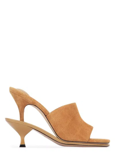 JACQUEMUS WOMEN'S CALF LEATHER MULES SANDALS