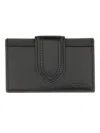 Jacquemus Women Le Bambino Leather Card Case In Black