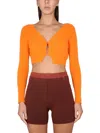 Jacquemus V-neck Cropped Knitwear Button Detail