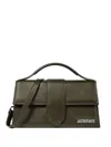 Jacquemus Dark Khaki Bambino Large Crossbody Bag In Green