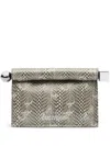 Jacquemus La Petit Pochette Rond Snakeskin-embossed Clutch Bag