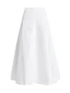 Jacquemus La Jupe Triangle Cotton-blend Midi Skirt In White