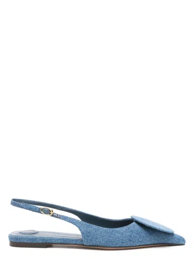 JACQUEMUS WOMEN'S COTTON SLINGBACK BALLET FLATS