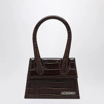 Jacquemus Women's Crocodile Effect Leather Le Chiquito Moyen Bag