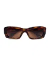 Jacquemus Rectangular Tortoiseshell Frame Sunglasses In Brown