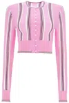 Jacquemus 'cropped Beach Cardigan' In Pink