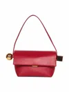 Jacquemus Dark Red The Rond Carré Shoulder Bag In Red