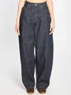 Jacquemus Women De-nimes Ovalo Denim Pants In Blue