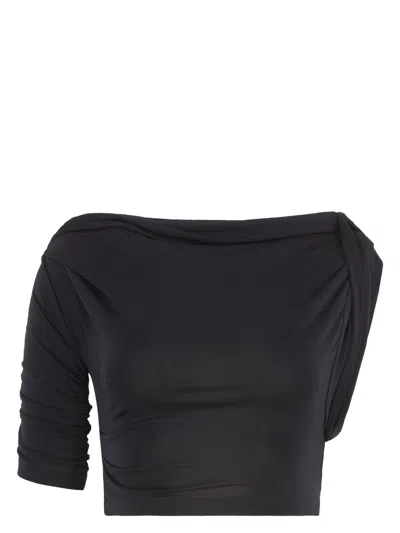 JACQUEMUS WOMEN'S DRAPEADO CROP-TOP