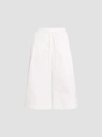 Jacquemus Women's Drawstring Cotton Shorts In White