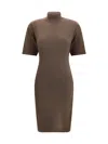 Jacquemus La Robe Maille Castagna In Brown