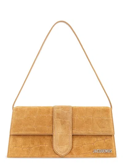 JACQUEMUS WOMEN'S ELEGANT LONG LEATHER SHOULDER BAG