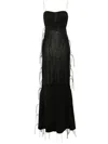 Jacquemus Fino Fringed Gown In Black