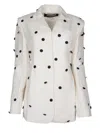 Jacquemus Le Veste Caraco Embroidered Polka Dot Belted Single Breasted Blazer