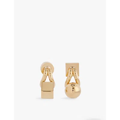 Jacquemus Womens Gold Les Puces Nodo Gold-toned Brass Earrings