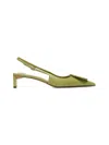 Jacquemus Women Green The Low Duelo Slingbacks
